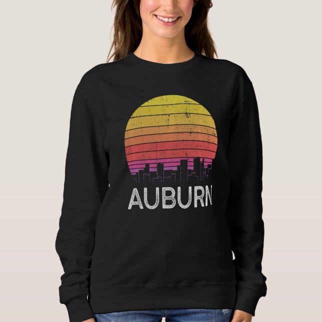 Moletom Retro Washington Auburn Skyline Edifícios Urbanos  (Frente)