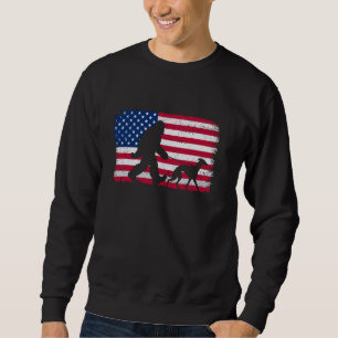 Moletom Retro Whippet Dog 4 de julho, US Flag Pat