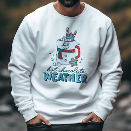 Moletom Retro Winter Hot Chocolate Weather Snowman