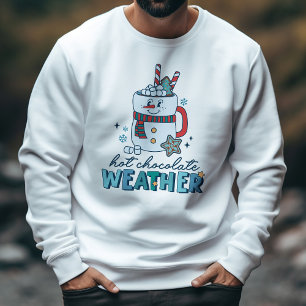 Moletom Retro Winter Hot Chocolate Weather Snowman