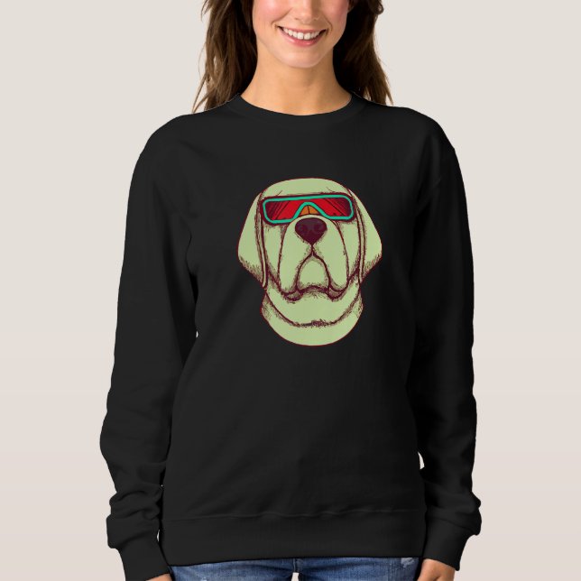 Moletom Retrofuturism Labrador Dog Cute Retriever Men Wome (Frente)