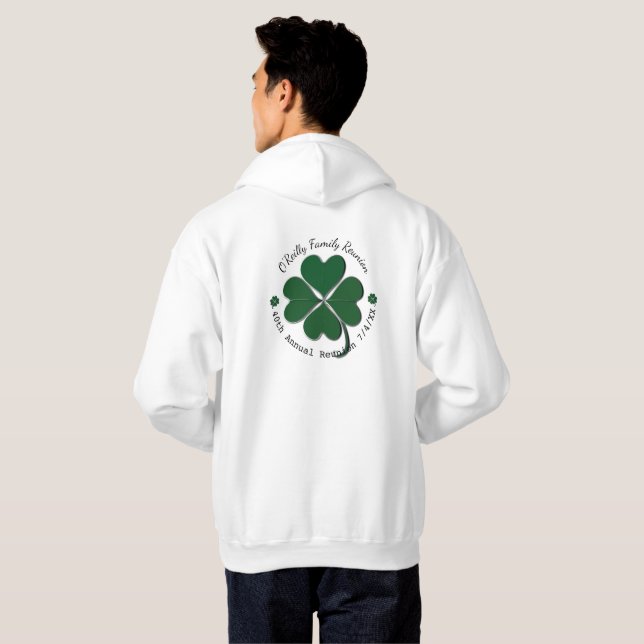 Moletom Reunião Familiar com Hoodie Shamrock (Parte Traseira Completa)