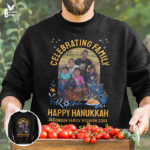 REUNIÃO Personalizável DA FAMÍLIA HANUKKAH