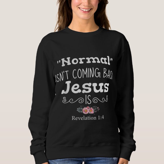 Moletom Revelação 1 4 normal não está voltando jesus (Frente)