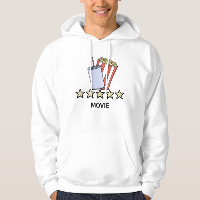 Moletom Revisão de Filme de Pipoca de Bebida Personalizada (Frente)