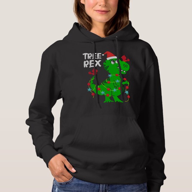 Moletom Rex da árvore. Dinossauro Engraçado Presente Bonit (Frente)
