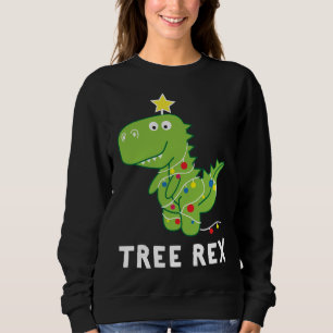 Moletom Rex da árvore. Pun Funny Dinossaur Christmas Paja