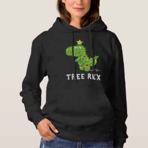 Moletom Rex da árvore. Pun Funny Dinossaur Christmas Paja