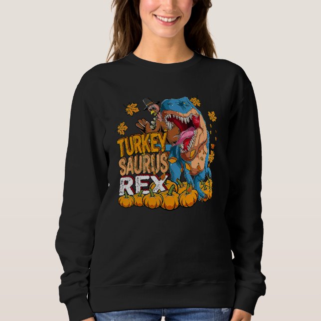 Moletom Rex Thanksgiving Thanksgiving Turkey Saurus Rex (Frente)