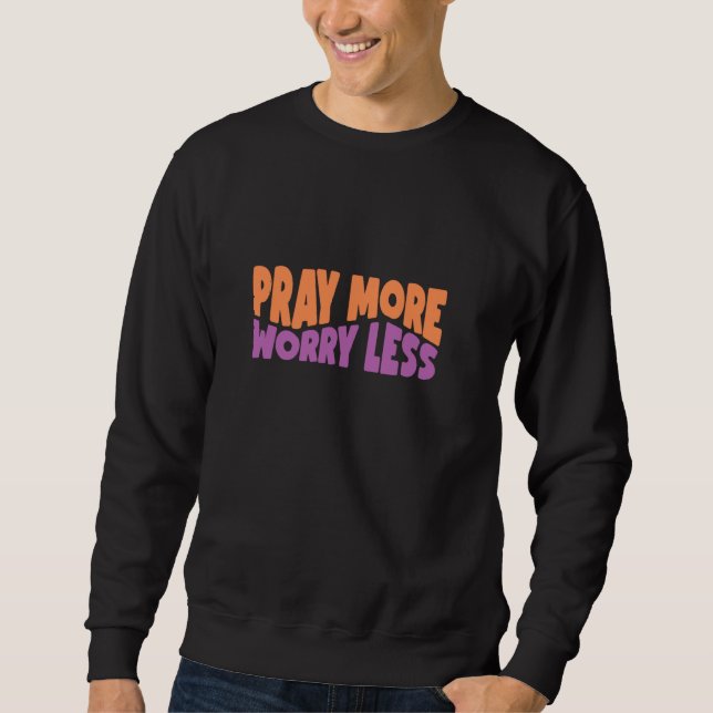Moletom Reze Mais Preocupada Menos Deus Fé Jesus (Frente)