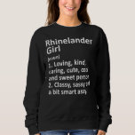 Moletom Rhinelander Girl Wi Wisconsin Funny City Home Root<br><div class="desc">Raízes da Casa da Cidade Engraçada do Rhinelander</div>