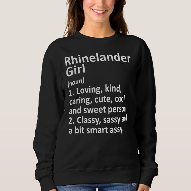 Moletom Rhinelander Girl Wi Wisconsin Funny City Home Root (Frente)