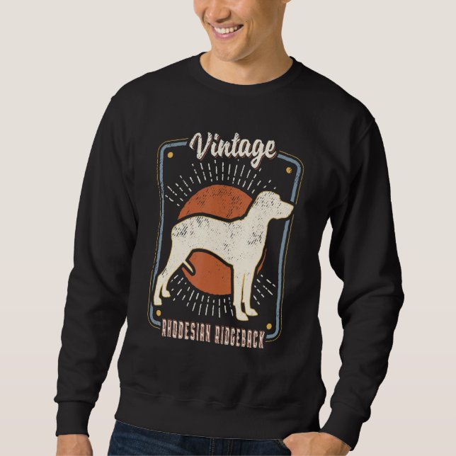 Moletom Rhodesian Ridgeback Vintage Retro Classic Dog Love (Frente)