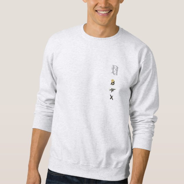 Moletom RICH Sweet Trend AbstractArt Black White Dourado (Frente)