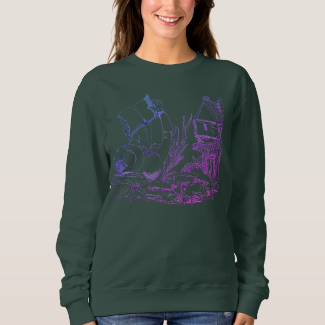 Moletom Rico feminino: "Elf Manor" Crewneck (Frente)