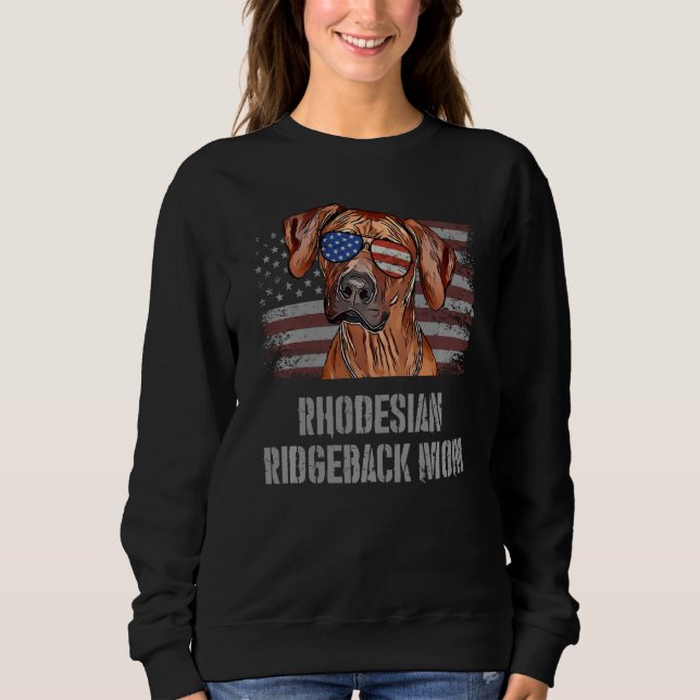 Moletom Ridgeback Melhor Cachorro Mãe Nos Eua (Frente)