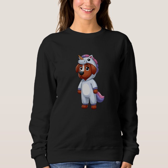 Moletom Ridgeback Unicorn Cachorro Engraçado mitológico (Frente)