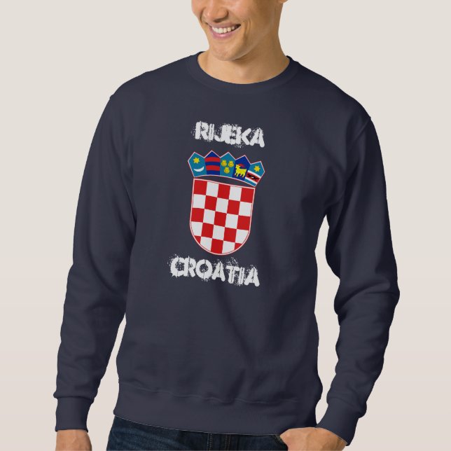 Moletom Rijeka, Croácia com casaco de armas (Frente)