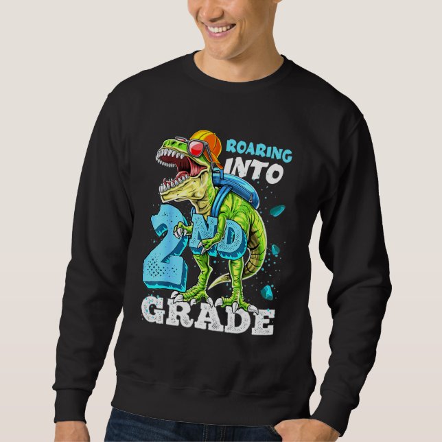 Moletom Ring Em Boys T Rex Grau segundo (Frente)