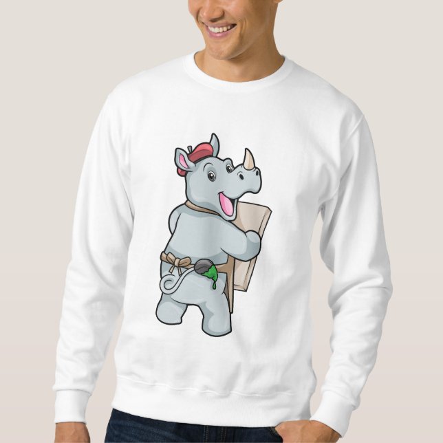 Moletom Rino em pintura com cores (Frente)