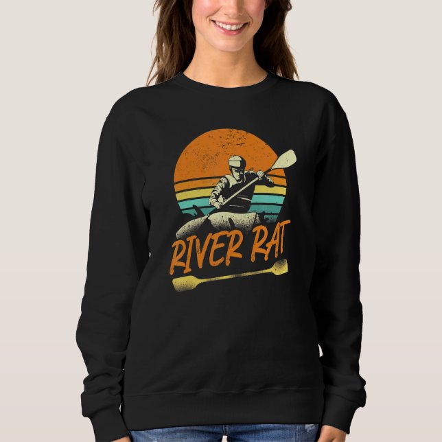 Moletom Rio Kayaking Rat Retro Vintage Sunset (Frente)