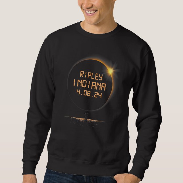 Moletom Ripley Indiana IN Eclipse Solar Total Abril 8 2024 (Frente)