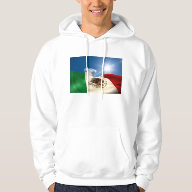 Moletom Rippling gerado Digital da bandeira de México (Frente)