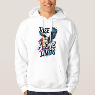 Moletom Rise Above Limits – Inspirational Typography Tee 