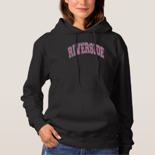 Moletom Riverside California Ca Varsity Style Texto Rosa