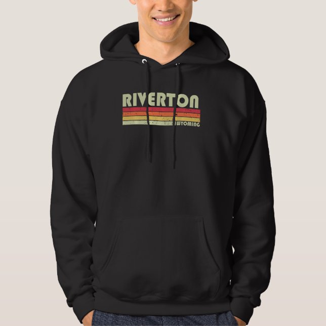 Moletom RIVERTON POR QUE WYOMING Funny City Home Roots Gif (Frente)
