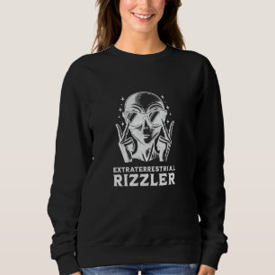 Moletom Rizzler Gíria Gen Z Divertido Mestre Rizz Alien Cr