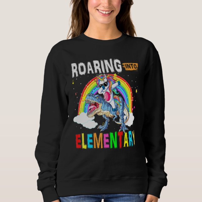 Moletom Roaring In Elementar Unicorn Dabbing Din (Frente)