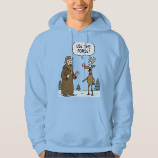 Moletom Robed Monk and Reindeer Winter Scene