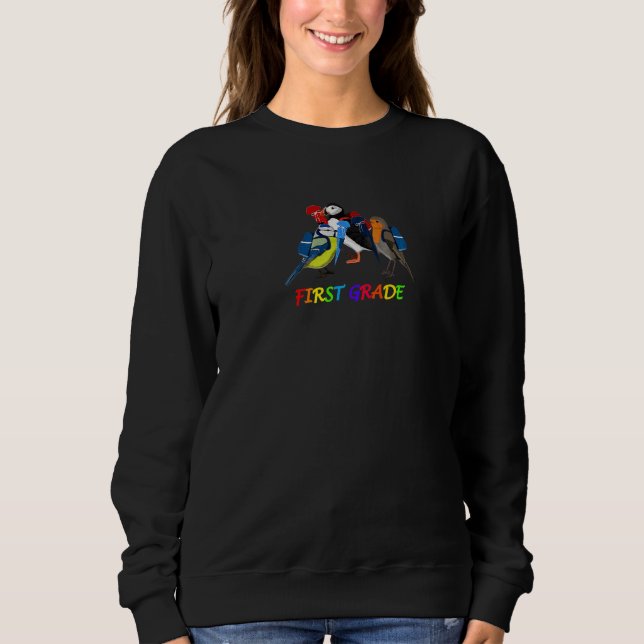 Moletom Robin Puffin Pássaro Primeiro Dia de Escola Primei (Frente)