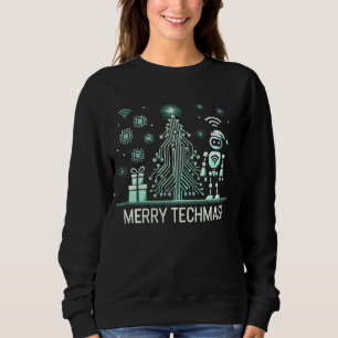 Moletom Robô AI com Árvore de Natal Tech - Techmas de Feli