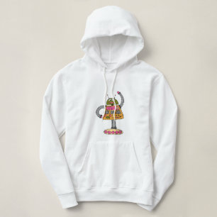Moletom Robô de Frankie, alaranjado no branco