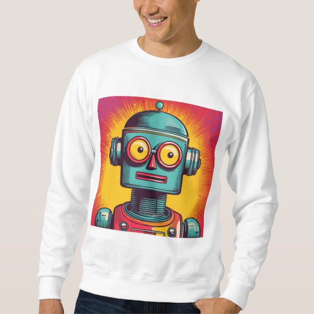 Moletom Robô de pop Art (Frente)