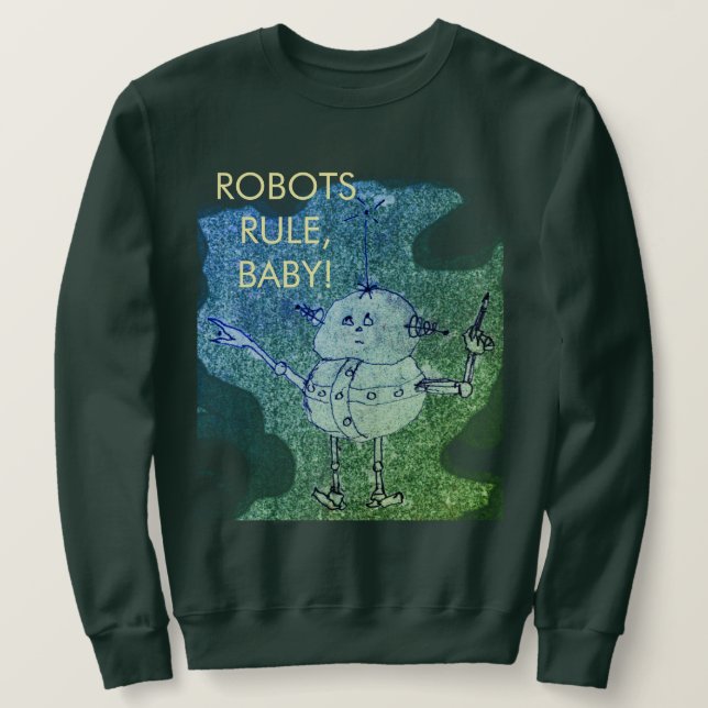 Moletom Robots Rule! ©2020 Annabelle Echo T-Shirt (Frente do Design)