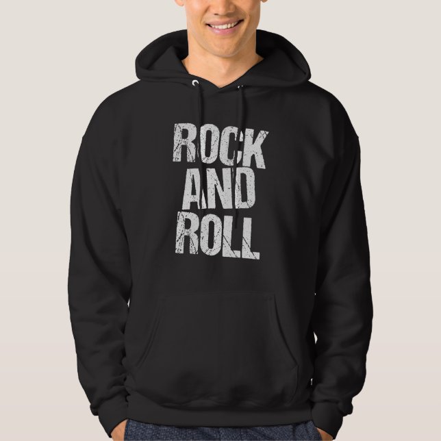 Moletom Rock and Roll Bold Typography T-Shirt (Frente)
