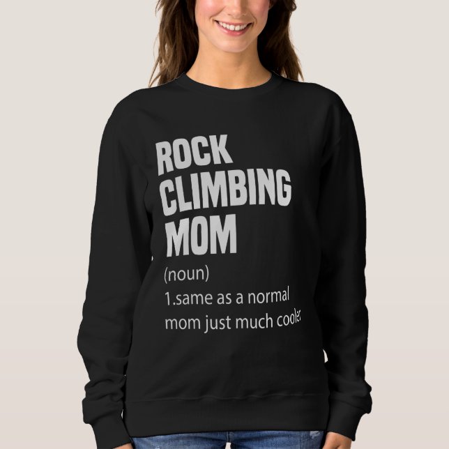 Moletom Rock Climbing Mom Dictionary Definition Funny Spor (Frente)