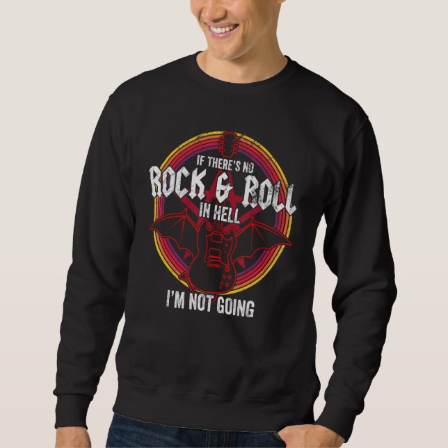 Moletom Rock Roll no Inferno - Asas de Violão de Rock Guit (Frente)