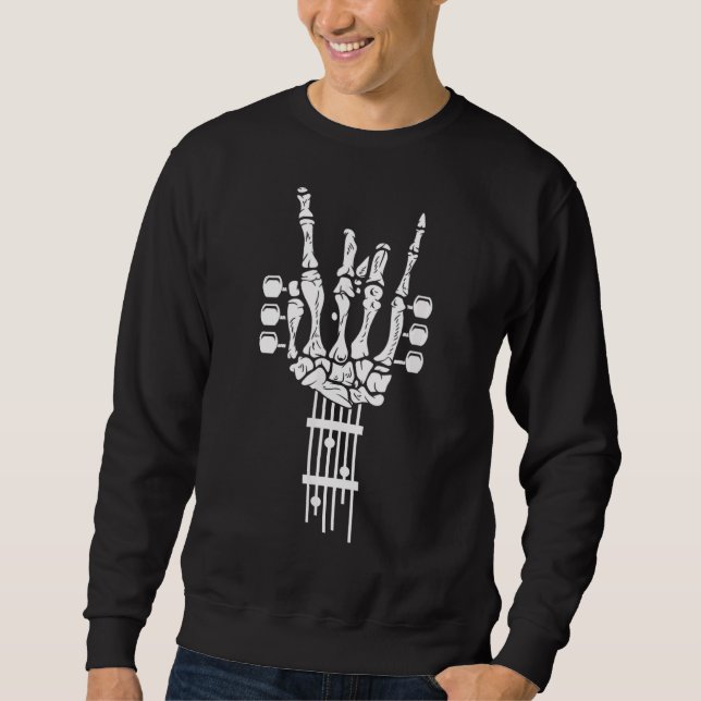 Moletom Rock & Roll Skeleton Guitar Music (Frente)