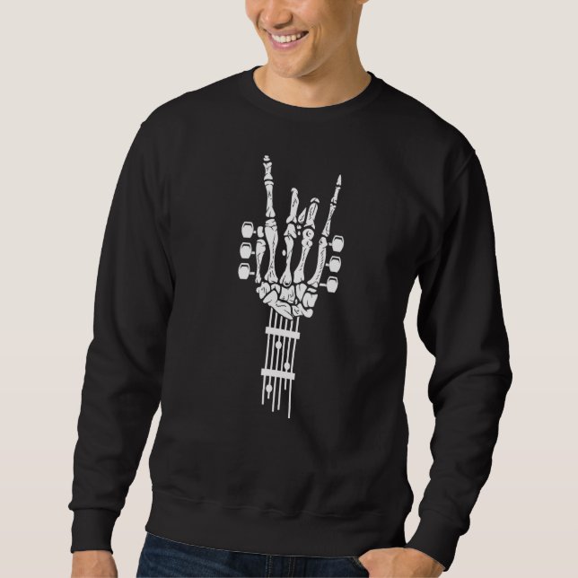 Moletom Rock & Roll Skeleton Guitar Music (Frente)
