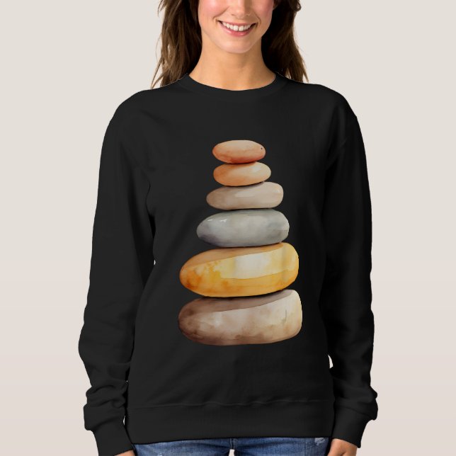 Moletom Rock Stacker Rock Balancing Rock Stack Cairn Rock (Frente)