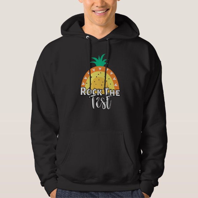 Moletom Rock The Test Day Teacher Testing Day Rainbow (Frente)