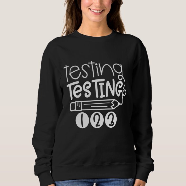 Moletom Rock The Test Day Teacher Testing Day Rainbow (Frente)