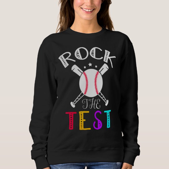 Moletom Rock The Test Day Teacher Testing Day Rainbow (Frente)