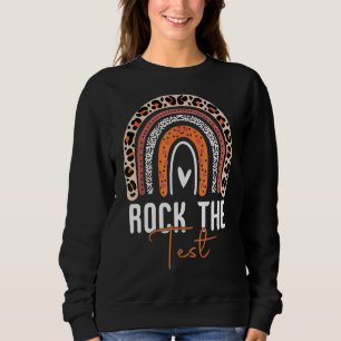 Moletom Rock The Test Day Teacher Testing Day Rainbow