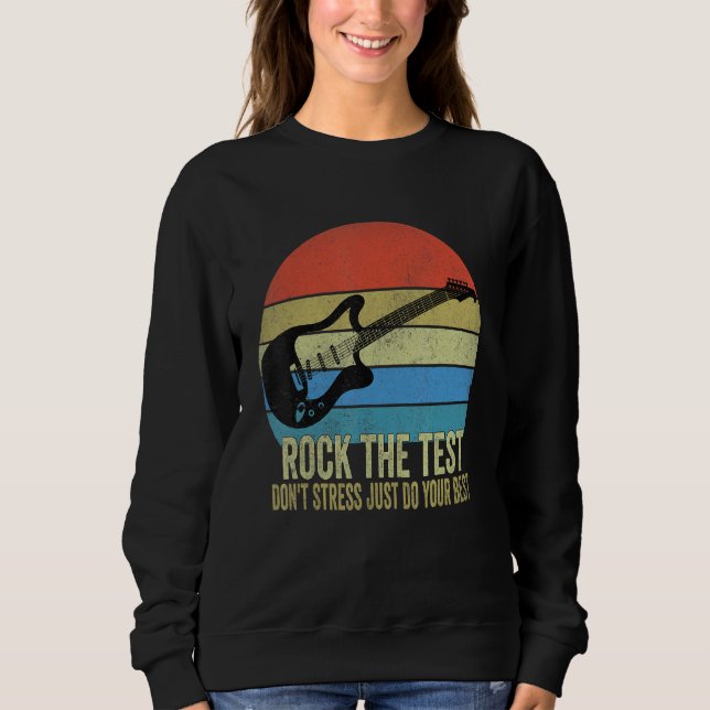 Moletom Rock The Test Donn Stress Test Day Testing Day Te (Frente)