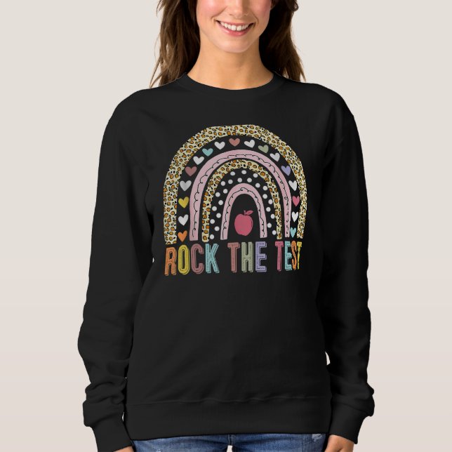 Moletom Rock The Test Teacher Day Testing Day Study (Frente)